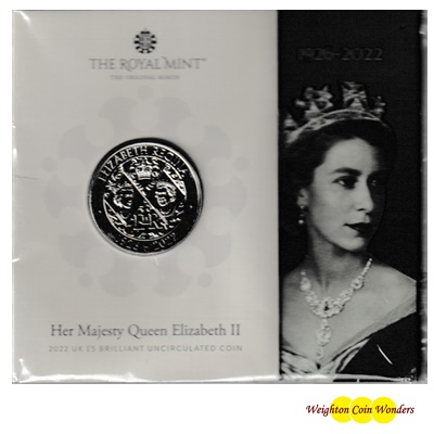 2022 BU £5 Coin Pack - Her Majesty Queen Elizabeth II - Click Image to Close